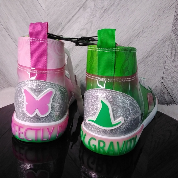 Ground Up' Wicked High Top Sneakers Sz: US 9.5 Women's Green/Pink - Picture 3 of 7